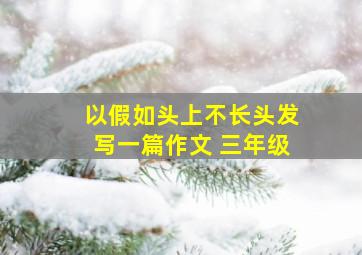 以假如头上不长头发写一篇作文 三年级